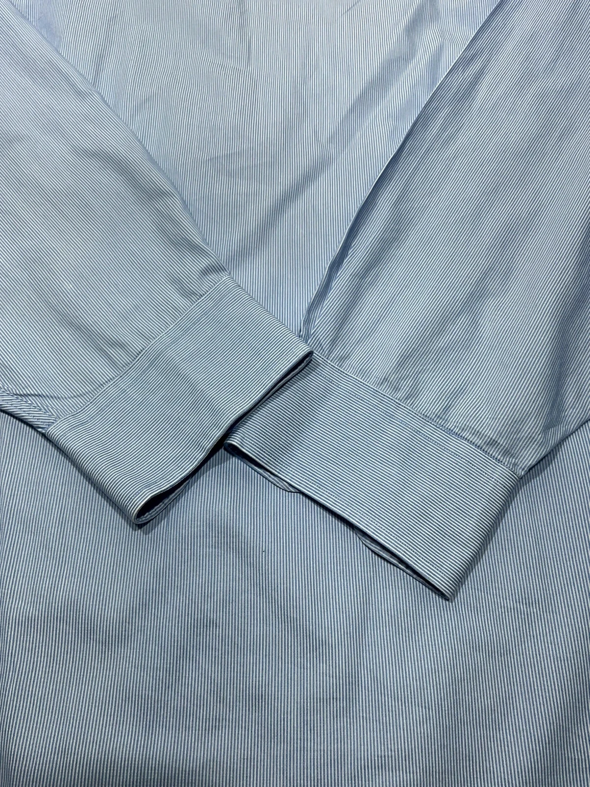 Chemise Tommy Hilfiger Regular Fit 17.5 32-33 Preppy 100% Coton Rayée Bleu Ciel – photo 10